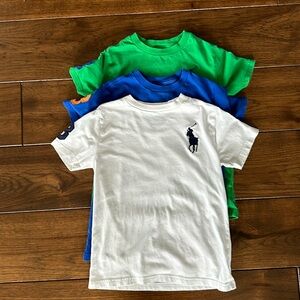 Bundle of 3  Polo by Ralph Lauren Big Pony Cotton Jersey Tees size 7.